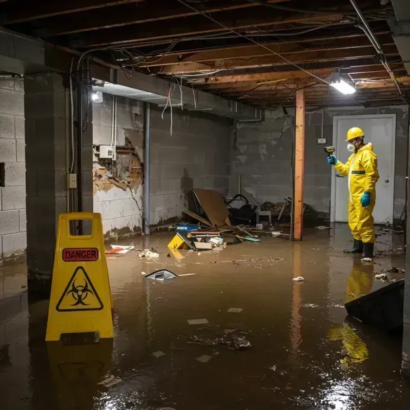 Flooded Basement Electrical Hazard in Frederick County, MD Property