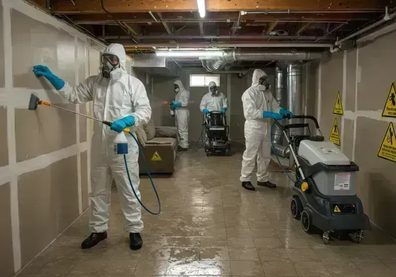 Basement Moisture Removal and Structural Drying process in Frederick County, MD